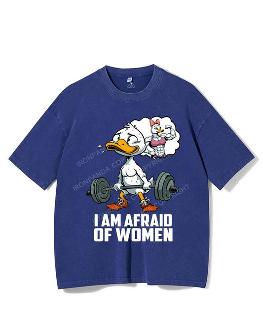 I AM AFRAID OF WOMAN VINTAGE GYM SHIRT