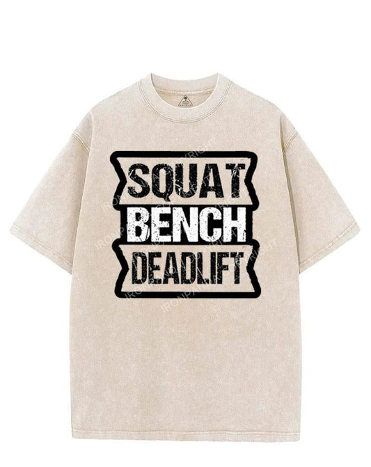 SQUAT BENCH DEADLIFT VINTAGE GYM SHIRT