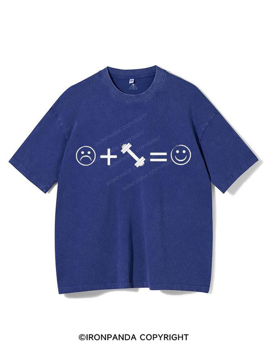 WORKING OUT MAKES ME HAPPY VINTAGE GYM SHIRT