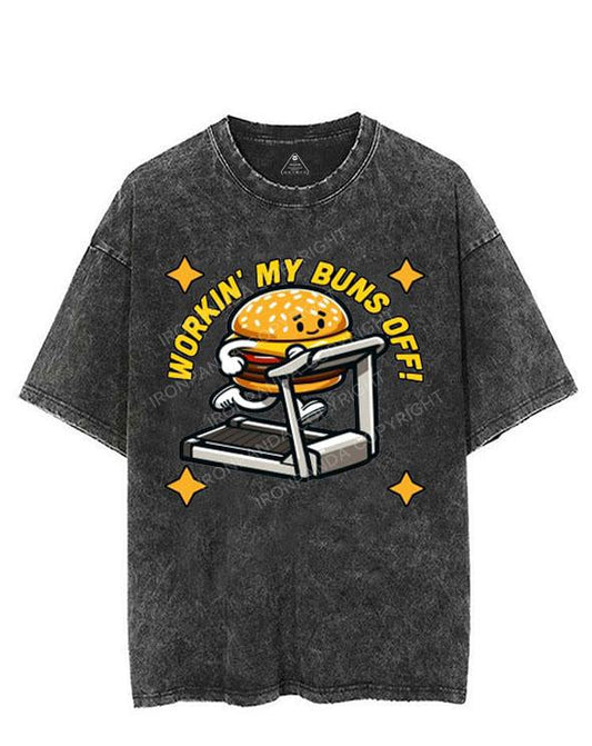 WORKIN' MY BUNS OFF! VINTAGE GYM SHIRT