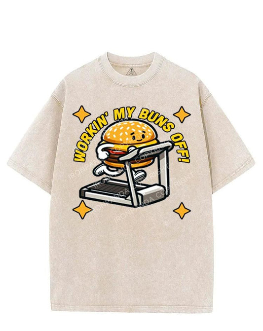 WORKIN' MY BUNS OFF! VINTAGE GYM SHIRT