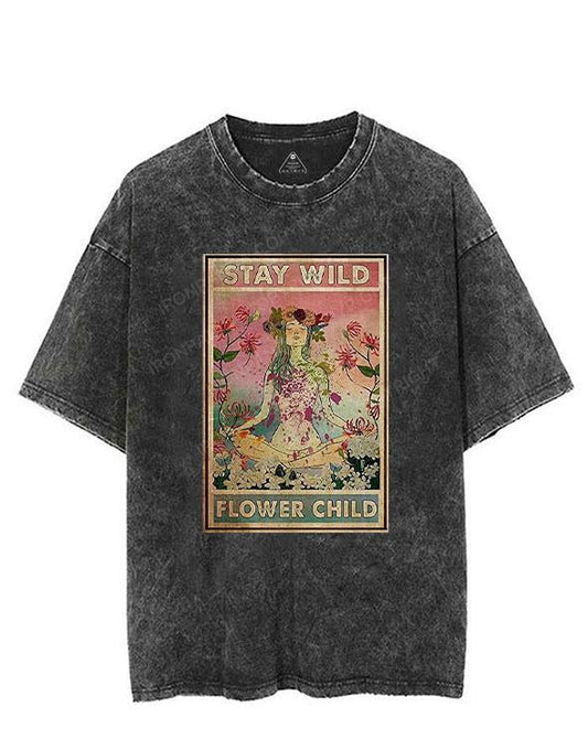 stay wild flower child VINTAGE GYM SHIRT