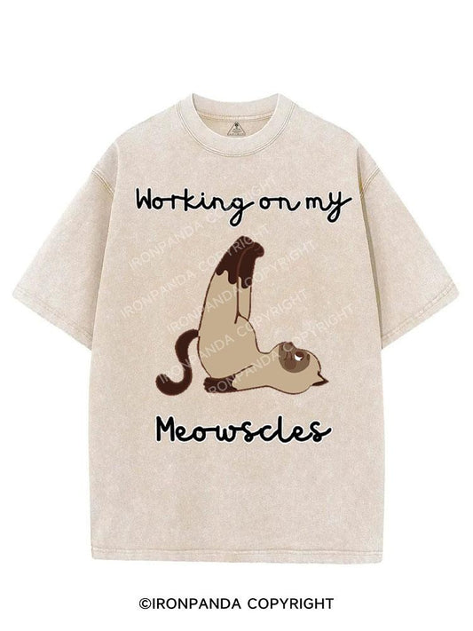 WORKING ON MY MEOWSCLES VINTAGE GYM SHIRT