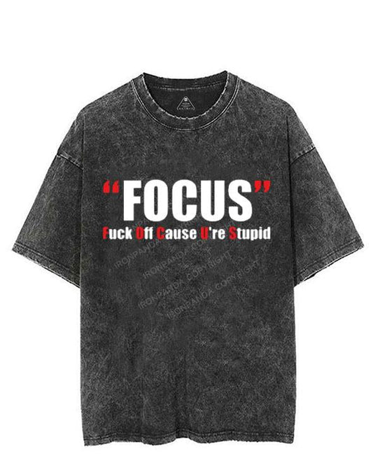 OFFENSIVE HUMOR FOCUS VINTAGE GYM SHIRT