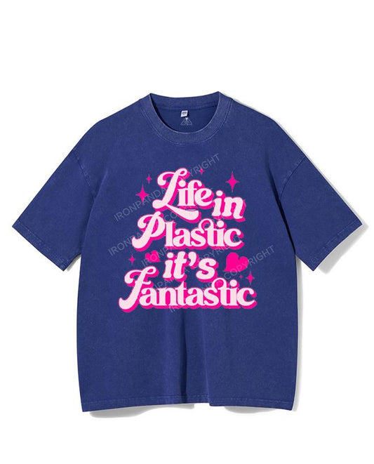 LIFE IN PLASTIC IT'S FANTASTIC VINTAGE GYM SHIRT