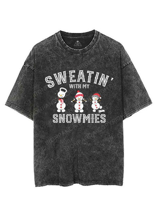 Sweatin with my Snowmies VINTAGE GYM SHIRT