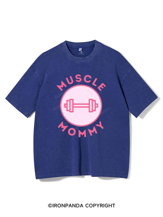 MUSCLE Mom PINK VINTAGE GYM SHIRT