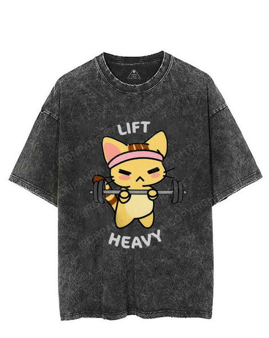 Lift Heavy cat VINTAGE GYM SHIRT