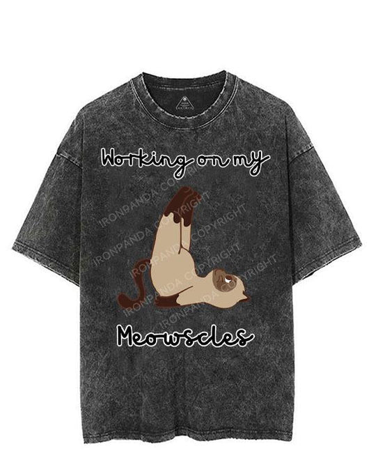 WORKING ON MY MEOWSCLES VINTAGE GYM SHIRT