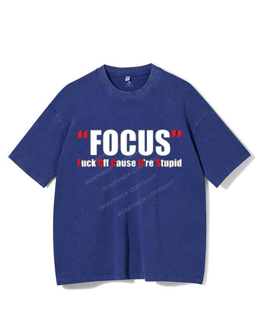 OFFENSIVE HUMOR FOCUS VINTAGE GYM SHIRT