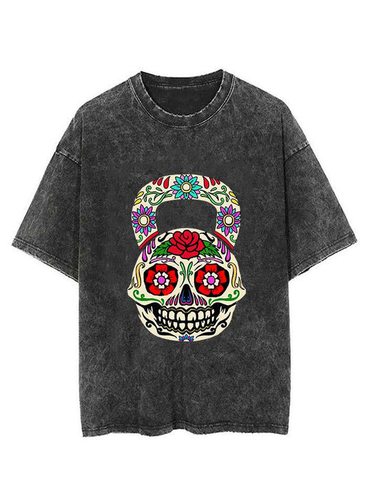DIA DE LOS MUERTOS KETTLEBELL Vintage Gym Shirt