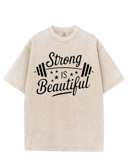 STRONG IS BEAUTIFUL VINTAGE GYM SHIRT