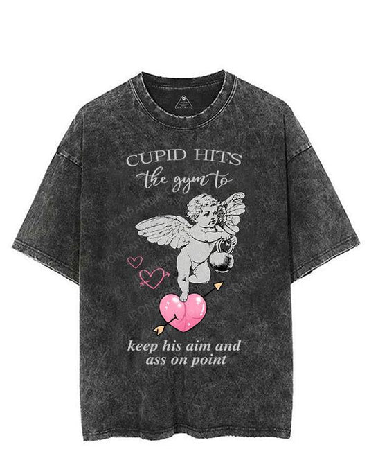 CUPID HITS THE GYM TO KEEP HIS AIM AND ASS ON POINT VINTAGE GYM SHIRT
