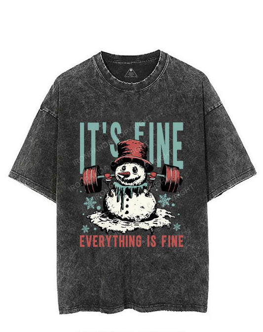 IT'S FINE EVERYTHING IS FINE VINTAGE GYM SHIRT