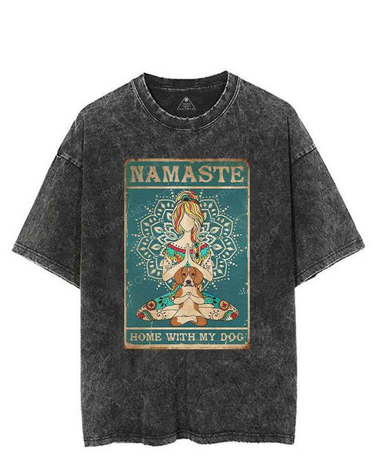 Namaste home with my dog VINTAGE GYM SHIRT