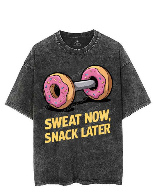 SWEAT NOW, SNACK LATER VINTAGE GYM SHIRT
