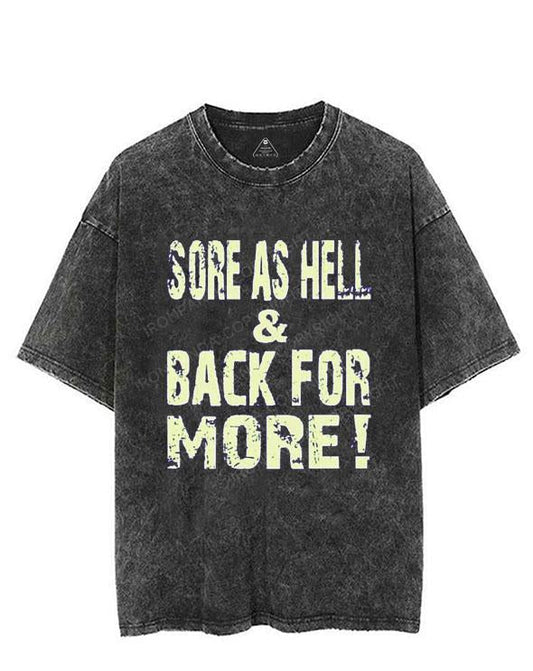 SORE AS HELL & BACK FOR MORE! VINTAGE GYM SHIRT