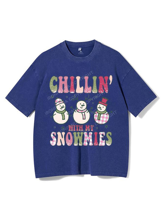 CHILLIN' WITH MY SNOWMIES VINTAGE GYM SHIRT