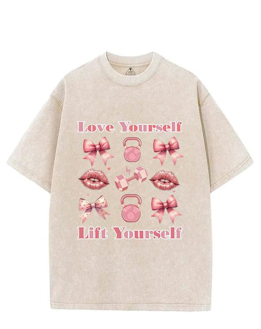 LOVE YOURSELF LIFT YOURSELF VINTAGE GYM SHIRT