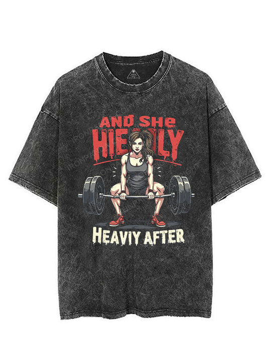 AND SHE HEAVILY HEAVY AFTER VINTAGE GYM SHIRT