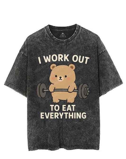 I WORK OUT TO EAT EVERYTHING VINTAGE GYM SHIRT