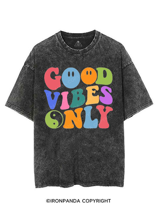 GOOD VIBES ONLY VINTAGE GYM SHIRT