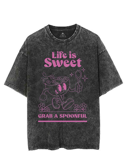 LIFE IS SWEET GRAB A SPOONFUL VINTAGE GYM SHIRT