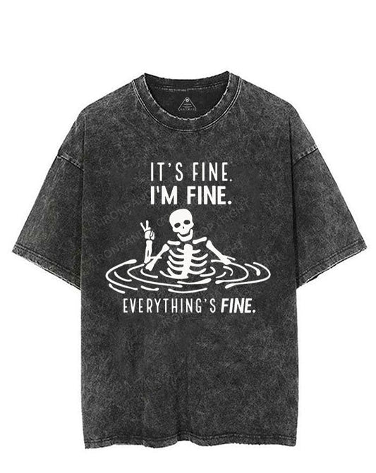 IT'S FINE I'M FINE EVERYTHING'S FINE VINTAGE GYM SHIRT