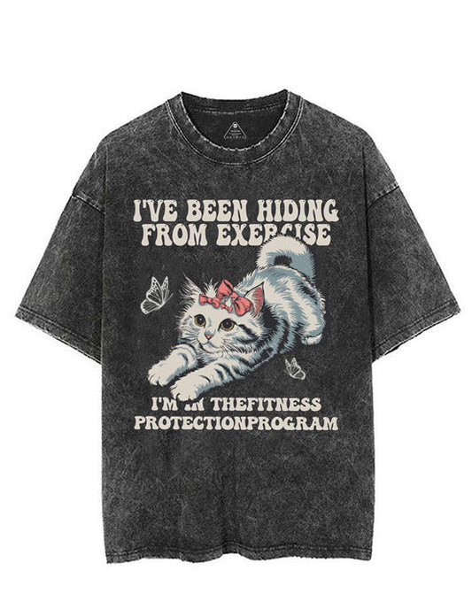 I'VE BEEN HIDING FROM EXERCISE VINTAGE GYM SHIRT