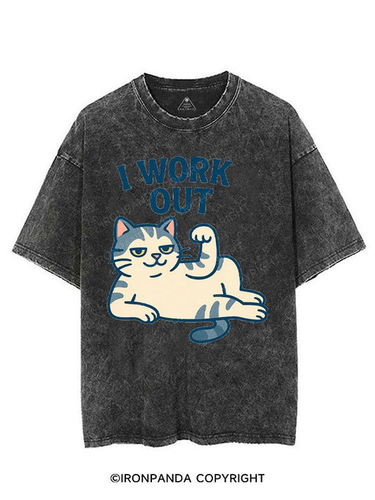 I WORK OUT VINTAGE GYM SHIRT