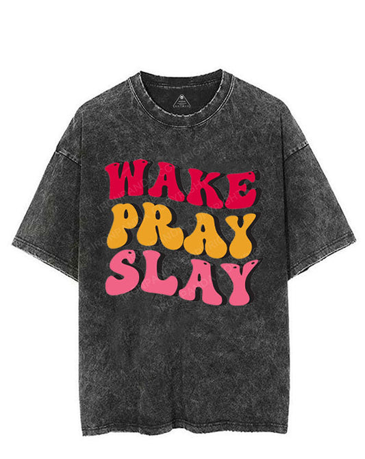 WAKE PRAY SLAY VINTAGE GYM SHIRT