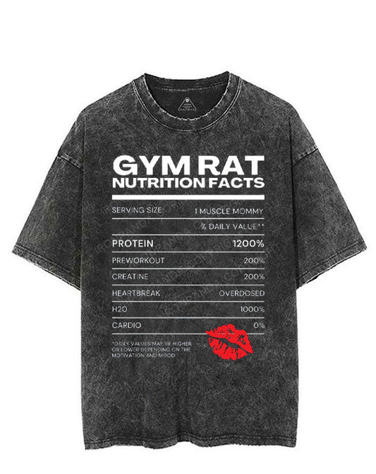 GYM RAT NUTRITION FACTS VINTAGE GYM SHIRT