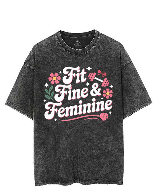 FIT FINE & FEMININE VINTAGE GYM SHIRT