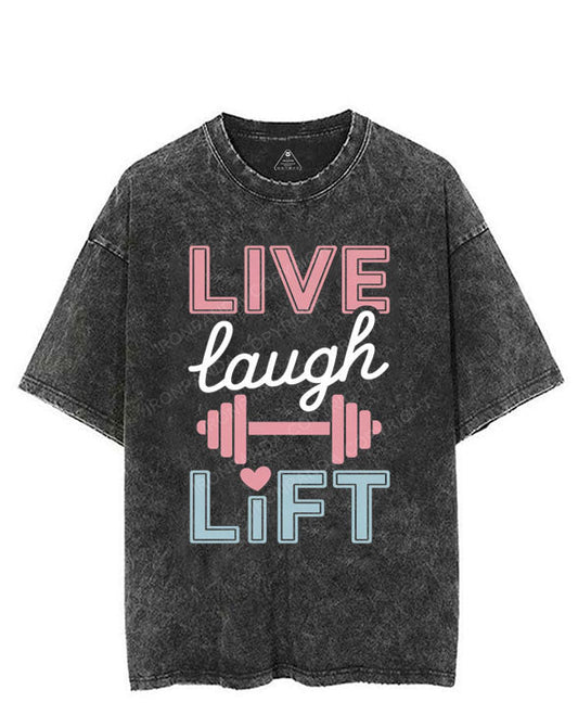 LIVE LAUGH LIFT VINTAGE GYM SHIRT