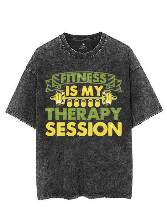 FITNESS IS MY THERAPY SESSION VINTAGE GYM SHIRT