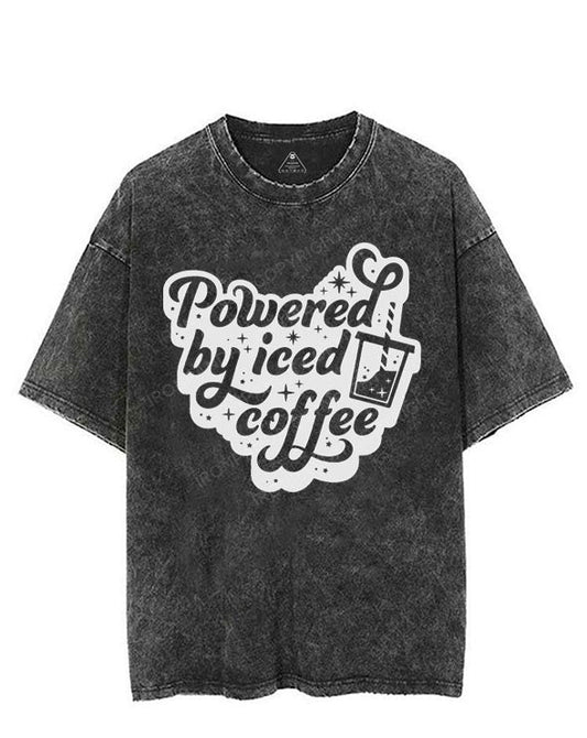 POWERED BY ICED COFFEE VINTAGE GYM SHIRT