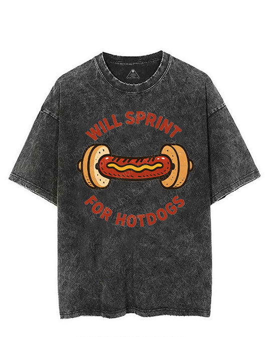 WILL SPRINT FOR HOTDOGS VINTAGE GYM SHIRT