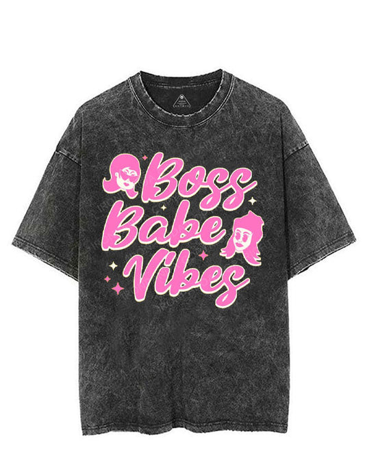BOSS BABE VIBES VINTAGE GYM SHIRT