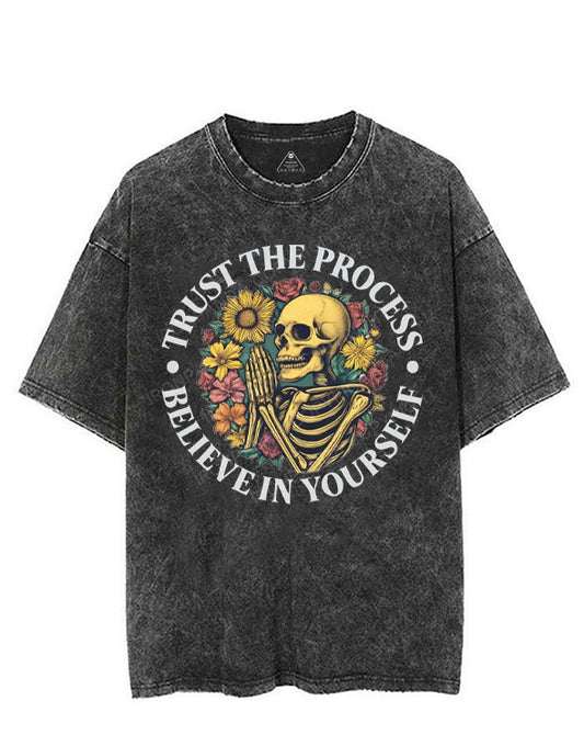 TRUST THE PROCESS BELIEVE IN YOURSELF VINTAGE GYM SHIRT