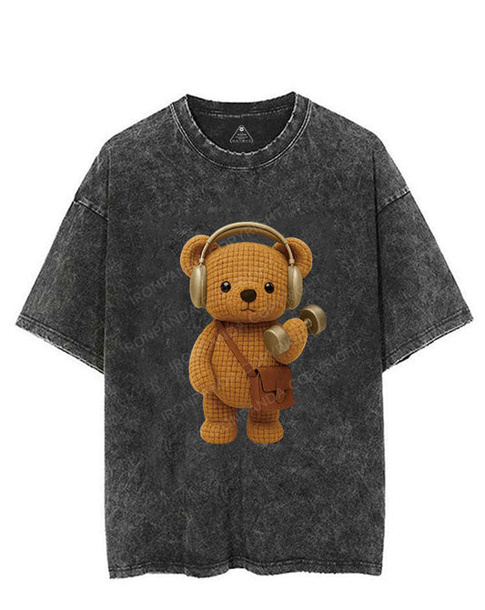 LIFT WITH BEAR BEATS VINTAGE GYM SHIRT