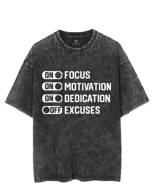 FOCUS ON EXCUSES OFF VINTAGE GYM SHIRT