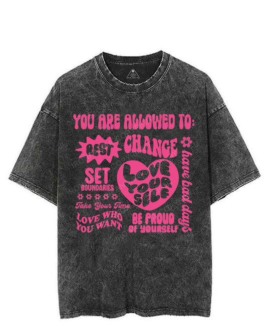 YOU ARE ALLOWED TO LOVE YOURSELF VINTAGE GYM SHIRT