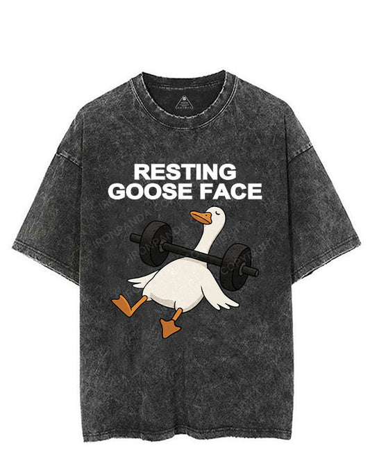 RESTING GOOSE FACE VINTAGE GYM SHIRT