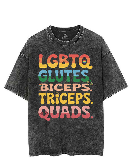 LGBTQ GLUTES BICEPS TRICEPS QUADS VINTAGE GYM SHIRT