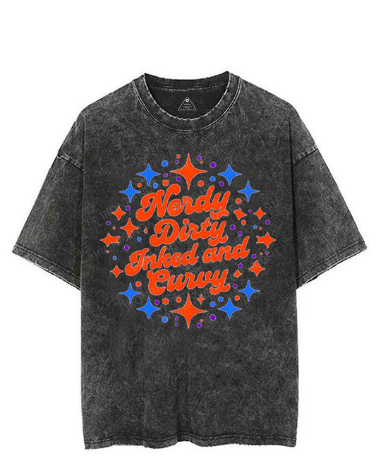 NERDY DIRTY INKED AND CURVY VINTAGE GYM SHIRT
