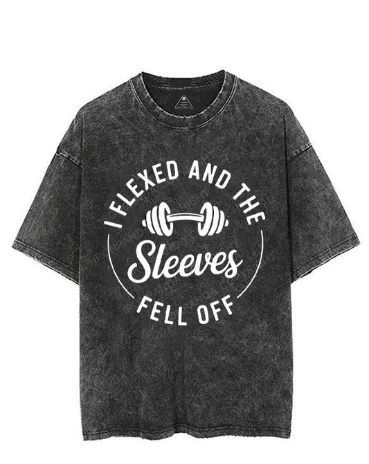 I FLEXED AND THE SLEEVES FELL OFF VINTAGE GYM SHIRT