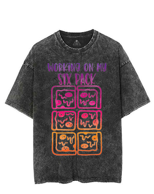 WORKING ON MY SIX PACK VINTAGE GYM SHIRT