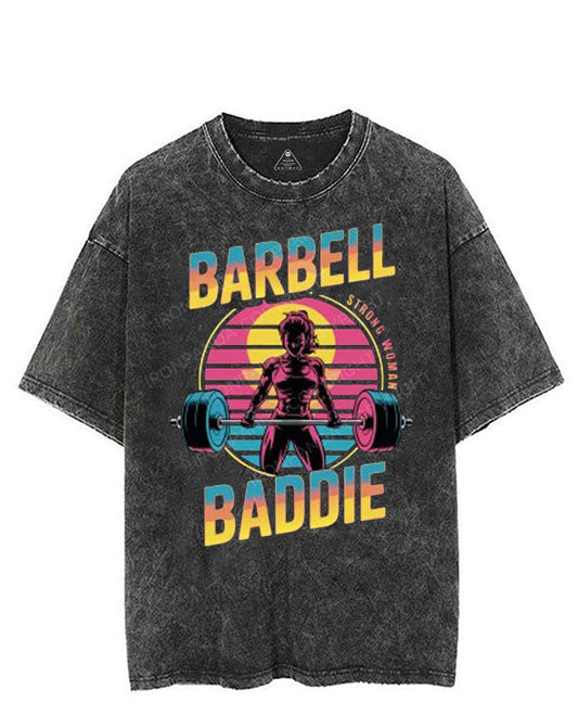BARBELL BADDIE STRONG WOMAN VINTAGE GYM SHIRT