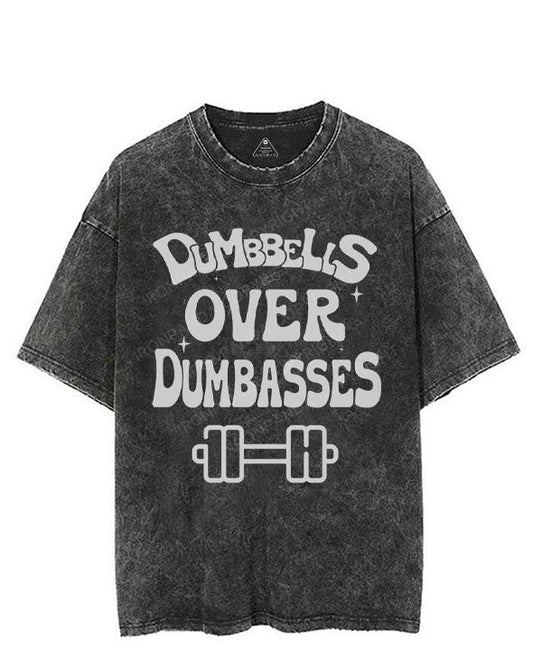 DUMBBELLS OVER DUMBASSES VINTAGE GYM SHIRT