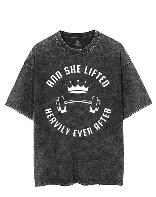 AND SHE LIFTED HEAVILY EVER AFTER VINTAGE GYM SHIRT